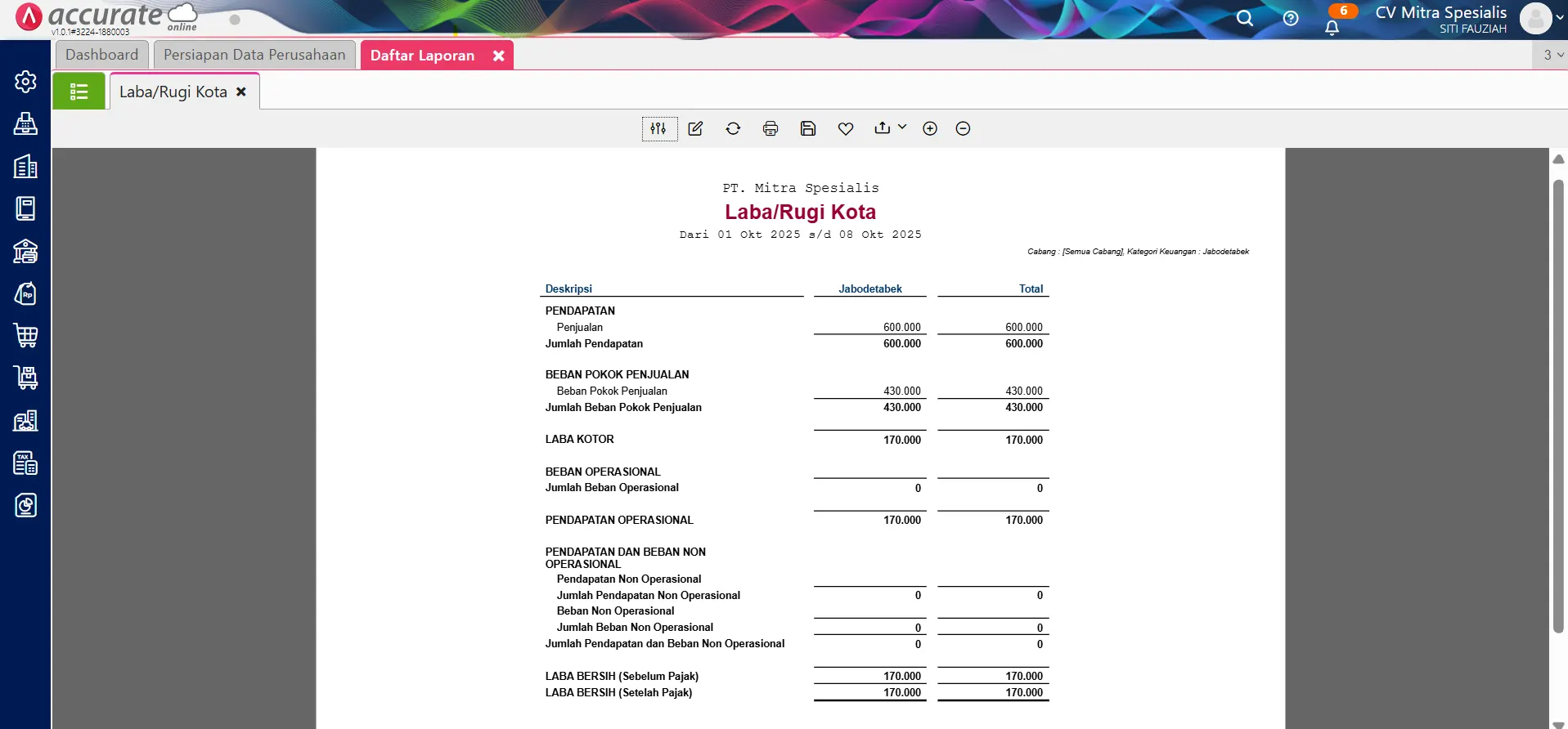 menggunakan fitur kategori keuangan